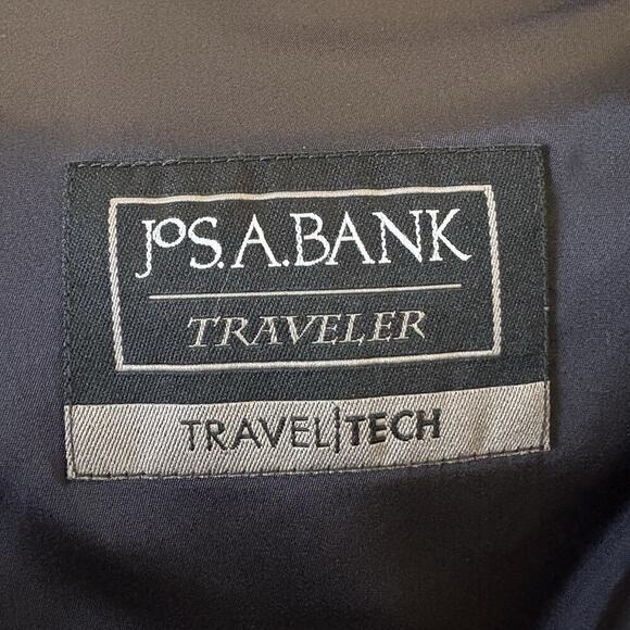 Jos A Bank Traveler Slim Fit Check Blazer Sport Coat Blazer Jacket Mens Size 48R - Picture 5 of 8